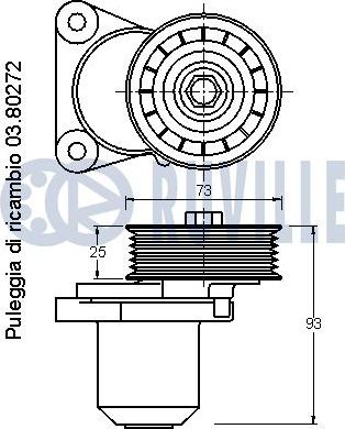 Ruville 542151 - Belt Tensioner, v-ribbed belt autospares.lv