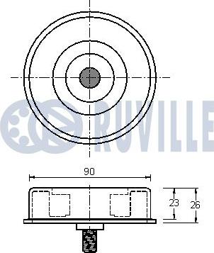 Ruville 542123 - Pulley, v-ribbed belt autospares.lv