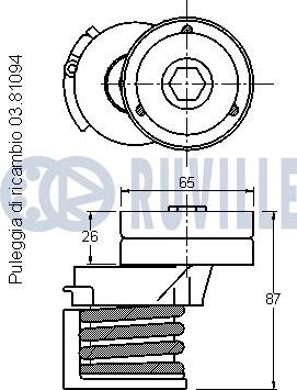 Ruville 542170 - Belt Tensioner, v-ribbed belt autospares.lv