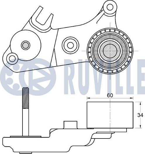 Ruville 542823 - Deflection / Guide Pulley, timing belt autospares.lv