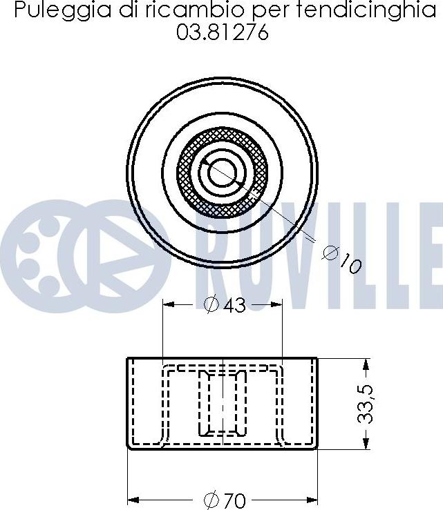 Ruville 542341 - Pulley, v-ribbed belt autospares.lv