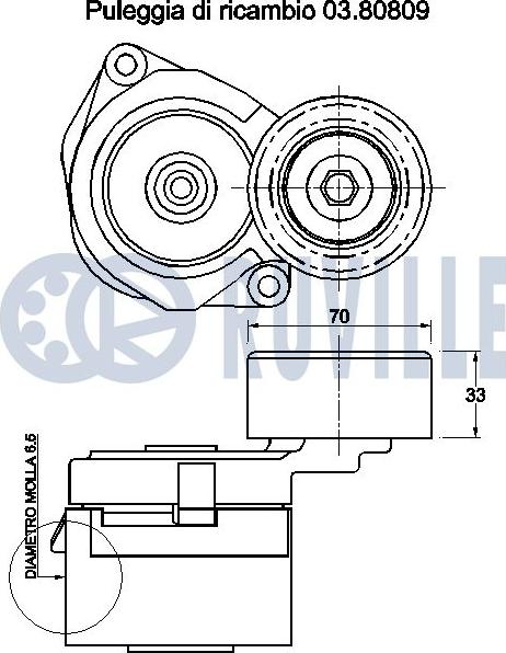 Ruville 542240 - Belt Tensioner, v-ribbed belt autospares.lv