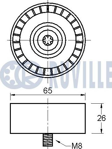 Ruville 542202 - Pulley, v-ribbed belt autospares.lv