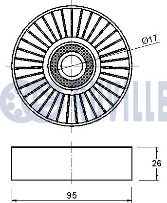 Ruville 542211 - Pulley, v-ribbed belt autospares.lv