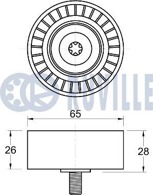 Ruville 542765 - Pulley, v-ribbed belt autospares.lv