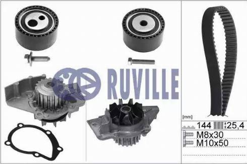 Ruville 55971721 - Water Pump & Timing Belt Set autospares.lv