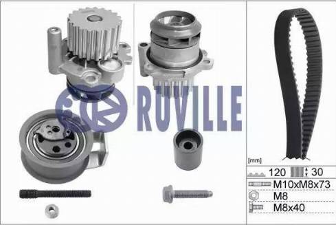 Ruville 55494701 - Water Pump & Timing Belt Set autospares.lv