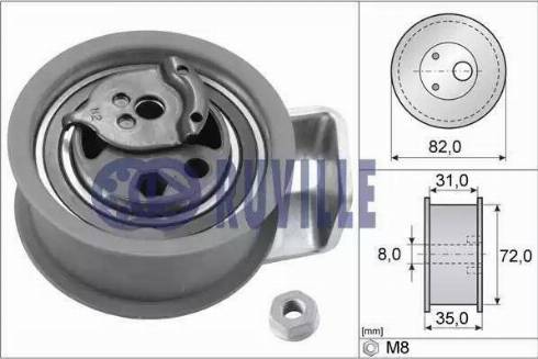 Ruville 55494 - Tensioner Pulley, timing belt autospares.lv