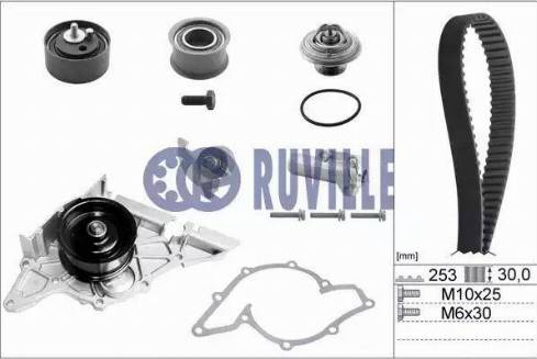 Ruville 55490711 - Water Pump & Timing Belt Set autospares.lv