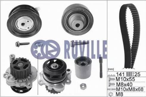 Ruville 55491731 - Water Pump & Timing Belt Set autospares.lv