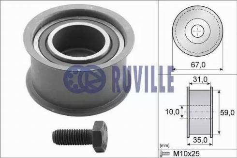 Ruville 55453 - Deflection / Guide Pulley, timing belt autospares.lv