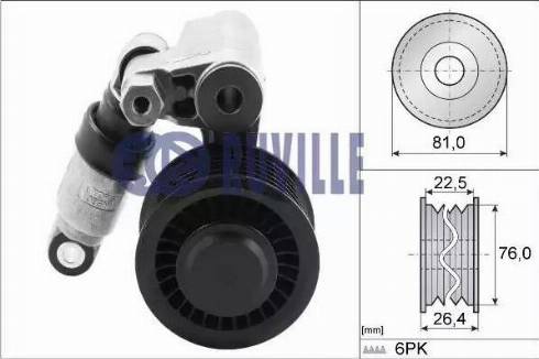 Ruville 55483 - Belt Tensioner, v-ribbed belt autospares.lv