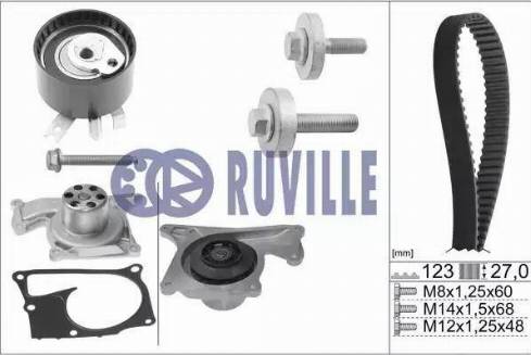 Ruville 55581703 - Water Pump & Timing Belt Set autospares.lv