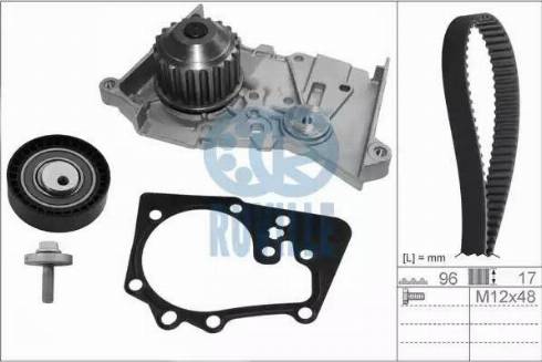 Ruville 55635701 - Water Pump & Timing Belt Set autospares.lv