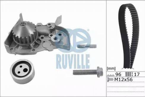 Ruville 55622701 - Water Pump & Timing Belt Set autospares.lv