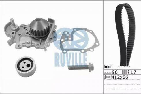 Ruville 55622702 - Water Pump & Timing Belt Set autospares.lv
