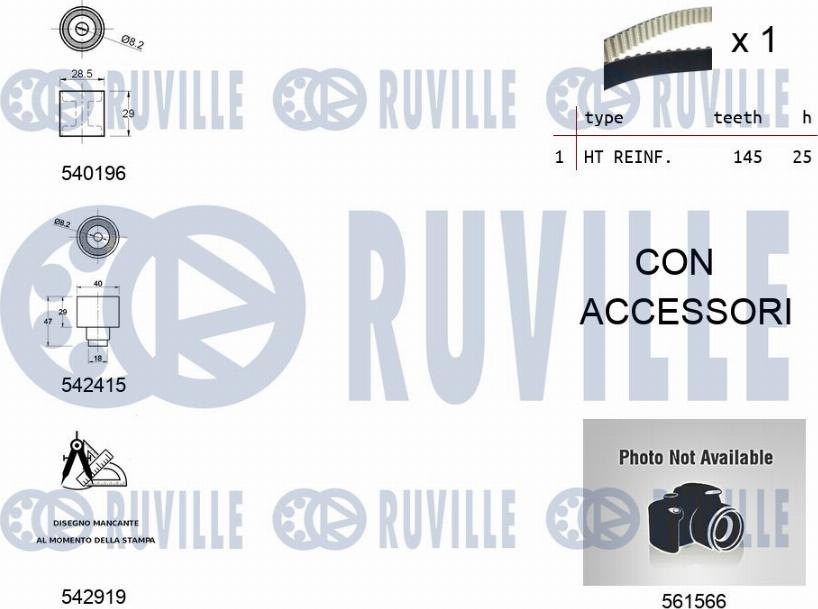 Ruville 5504981 - Water Pump & Timing Belt Set autospares.lv