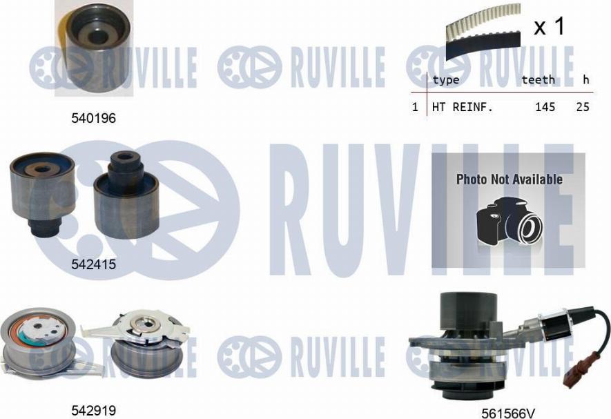 Ruville 5504982 - Water Pump & Timing Belt Set autospares.lv