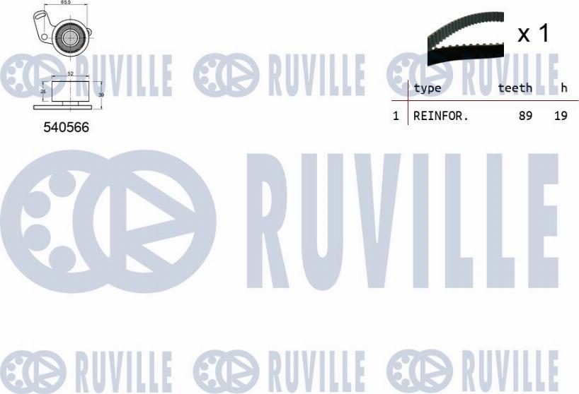 Ruville 550459 - Timing Belt Set autospares.lv