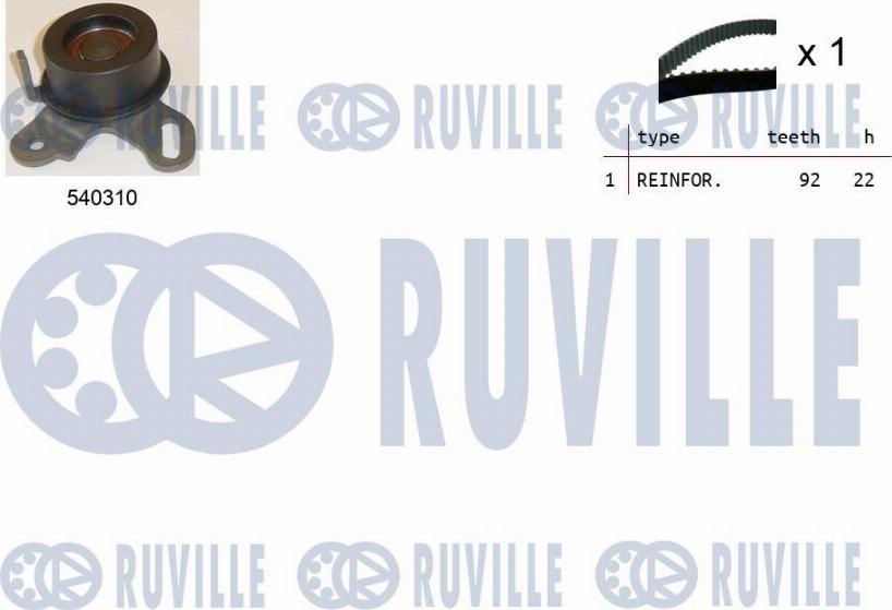 Ruville 550450 - Timing Belt Set autospares.lv