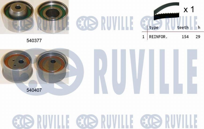 Ruville 550458 - Timing Belt Set autospares.lv