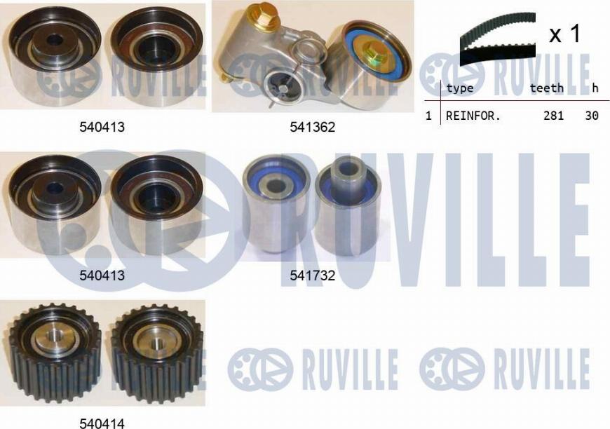 Ruville 550464 - Timing Belt Set autospares.lv