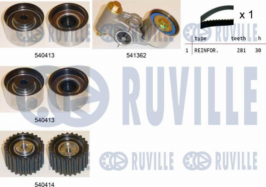 Ruville 550465 - Timing Belt Set autospares.lv