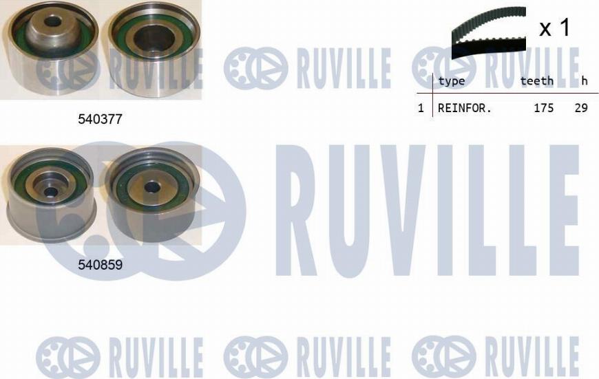 Ruville 550405 - Timing Belt Set autospares.lv