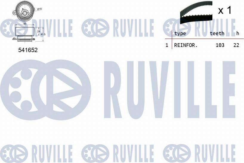 Ruville 550406 - Timing Belt Set autospares.lv