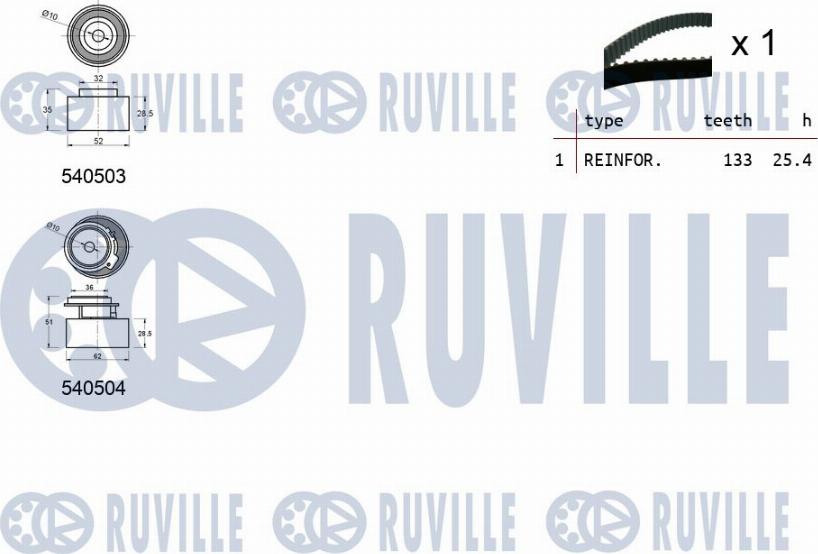 Ruville 550401 - Timing Belt Set autospares.lv