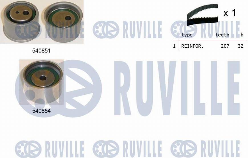 Ruville 550412 - Timing Belt Set autospares.lv