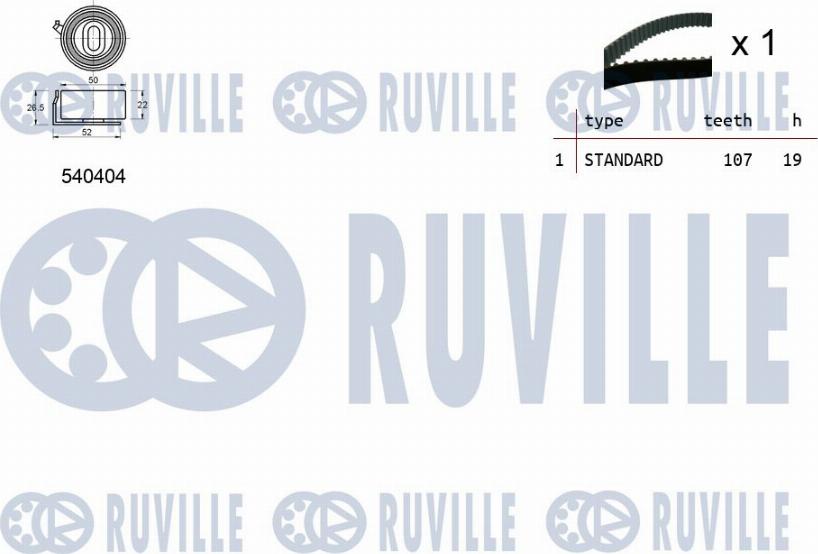 Ruville 550482 - Timing Belt Set autospares.lv