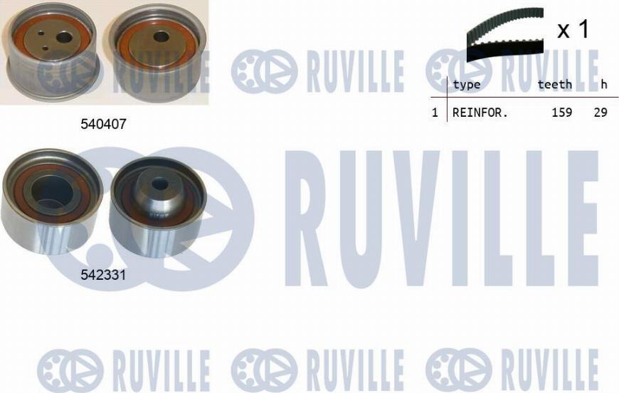 Ruville 550434 - Timing Belt Set autospares.lv