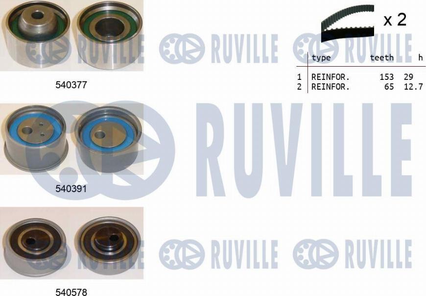 Ruville 550431 - Timing Belt Set autospares.lv