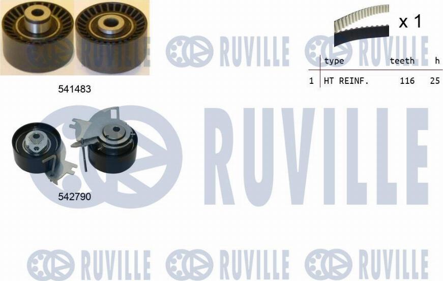 Ruville 550427 - Timing Belt Set autospares.lv