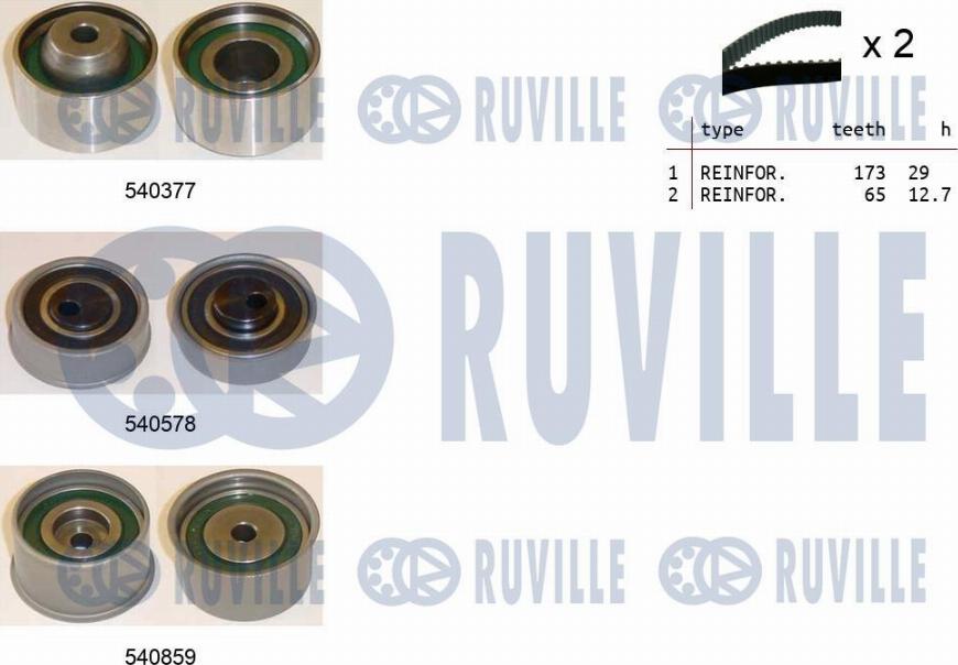 Ruville 550477 - Timing Belt Set autospares.lv