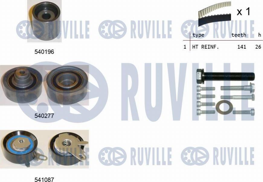 Ruville 550504 - Timing Belt Set autospares.lv