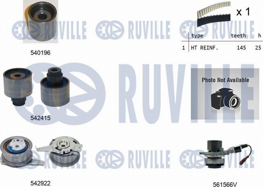 Ruville 5505062 - Water Pump & Timing Belt Set autospares.lv