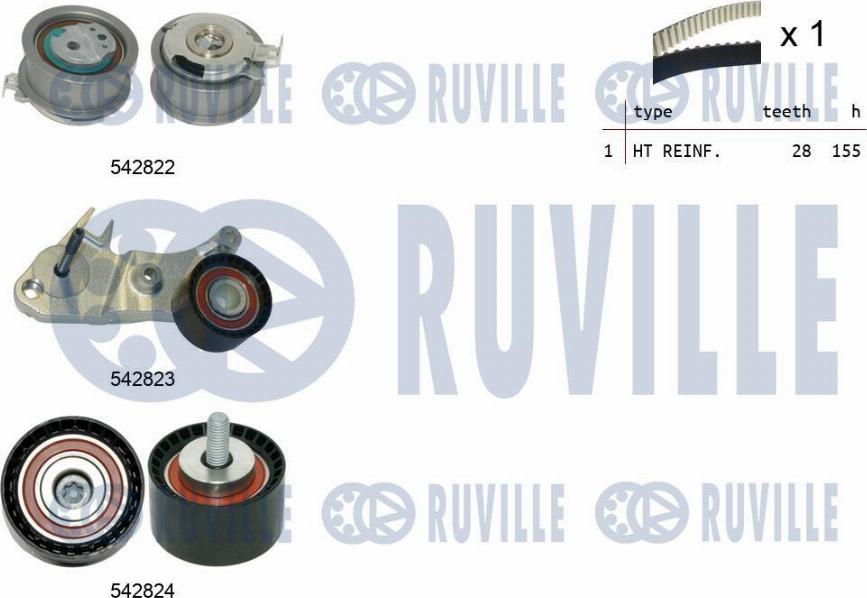 Ruville 550502 - Timing Belt Set autospares.lv