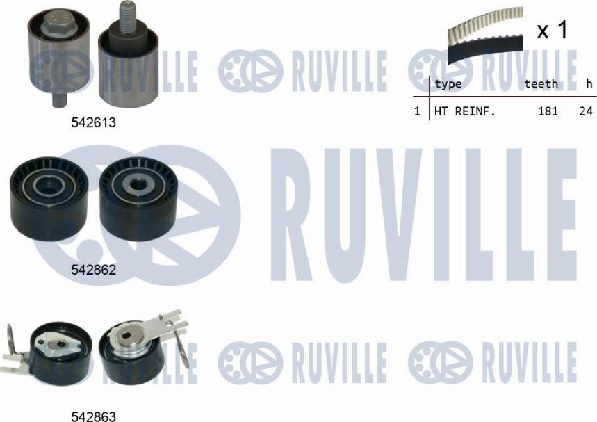 Ruville 550511 - Timing Belt Set autospares.lv