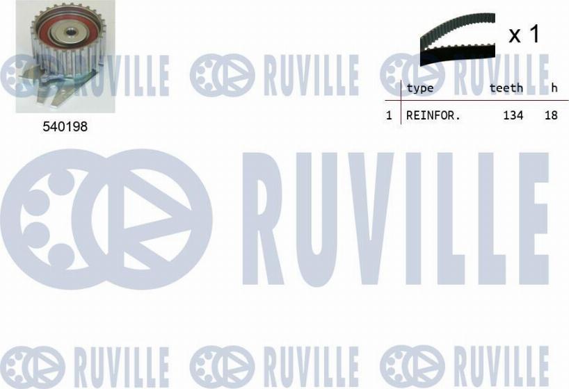 Ruville 550098 - Timing Belt Set autospares.lv