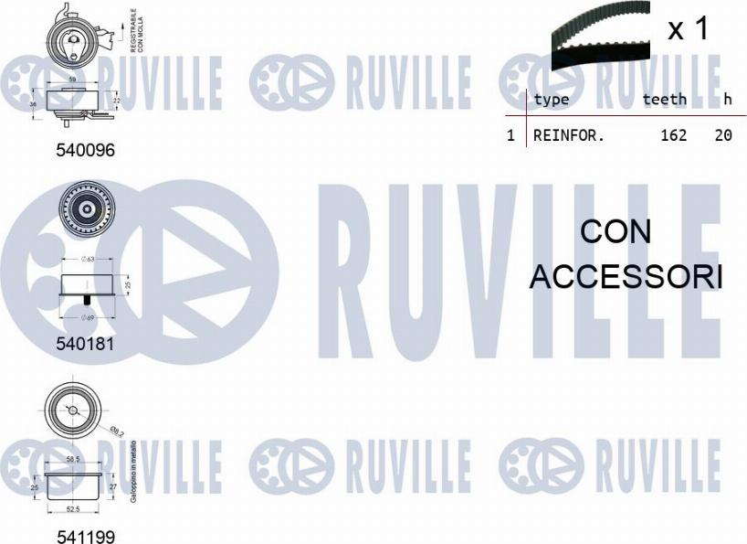 Ruville 550041 - Timing Belt Set autospares.lv