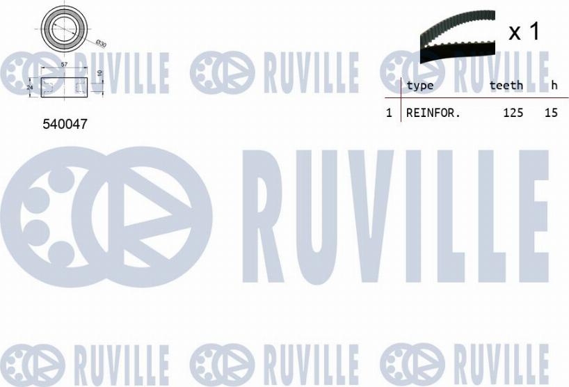 Ruville 550048 - Timing Belt Set autospares.lv