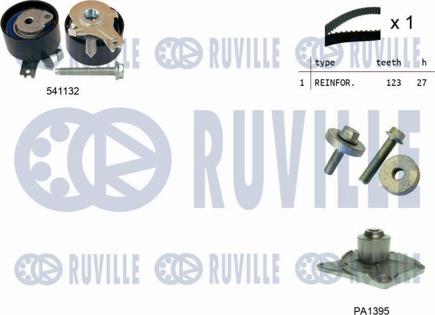 Ruville 5500552 - Water Pump & Timing Belt Set autospares.lv