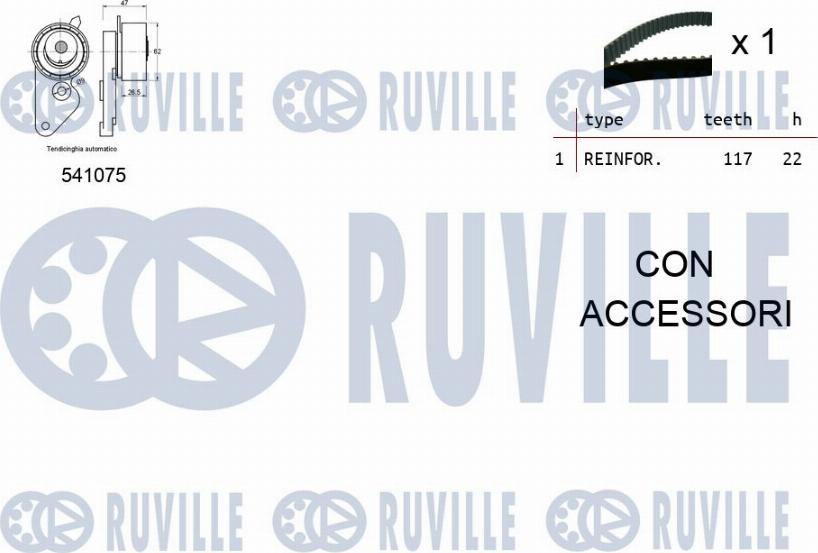 Ruville 550064 - Timing Belt Set autospares.lv