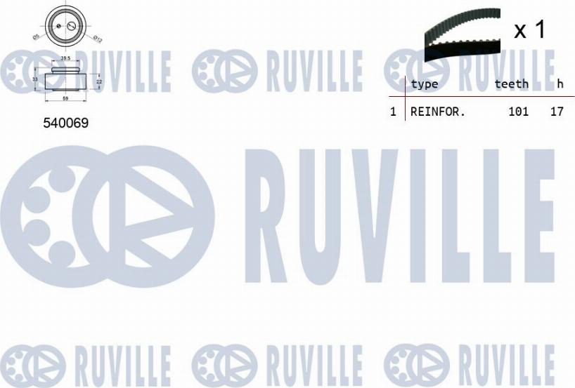 Ruville 550060 - Timing Belt Set autospares.lv