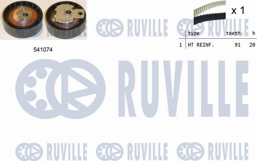 Ruville 550001 - Tensioner Pulley, timing belt autospares.lv