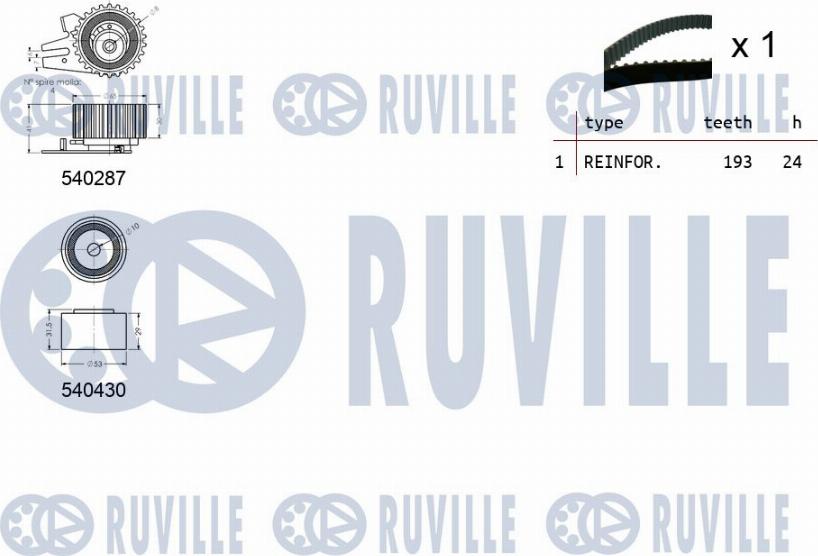 Ruville 550146 - Timing Belt Set autospares.lv