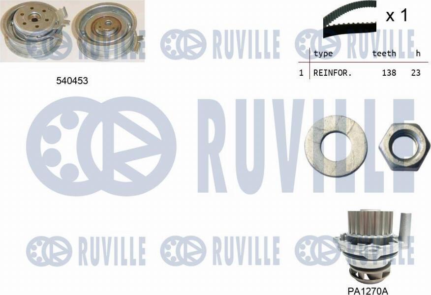 Ruville 5500131 - Water Pump & Timing Belt Set autospares.lv