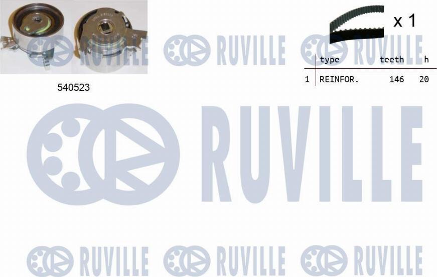 Ruville 550088 - Timing Belt Set autospares.lv